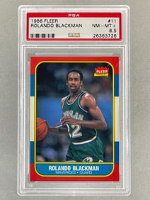 1986 Fleer Rolando Blackman #11 PSA 8.5 Set Break