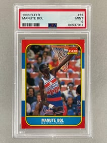 1986 Fleer Manute Bol #12 Rookie PSA 9 Set Break