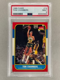 1986 Fleer Tom Chambers #15 PSA 9 Set Break