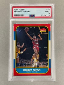 1986 Fleer Maurice Cheeks #16 PSA 9 Set Break