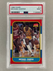 1986 Fleer Michael Cooper #17 PSA 9 Set Break