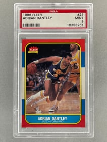 1986 Fleer Adrian Dantley #21 PSA 9 Set Break