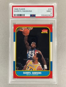 1986 Fleer Darryl Dawkins #24 PSA 9 Set Break