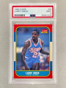 1986 Fleer Larry Drew #25 PSA 9 Set Break