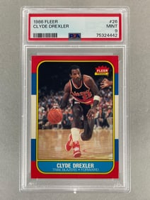 1986 Fleer Clyde Drexler #26 PSA 9 Set Break