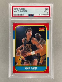 1986 Fleer Mark Eaton #28 PSA 9 Set Break
