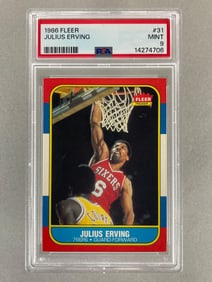1986 Fleer Julius Erving #31 PSA 9 Set Break