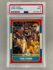 1986 Fleer Vern Fleming #33 PSA 9 Set Break