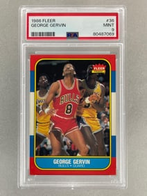 1986 Fleer George Gervin #36 PSA 9  Set Break