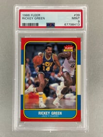 1986 Fleer Rickey Green #39 PSA 9 Set Break