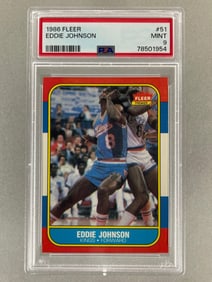 1986 Fleer Eddie Johnson #51 PSA 9 Set Break