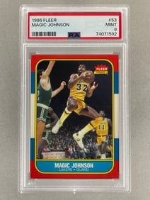 1986 Fleer Magic Johnson #53 PSA 9 Set Break