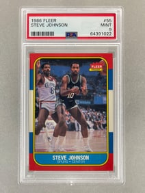 1986 Fleer Steve Johnson #55 PSA 9 Set Break