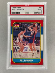 1986 Fleer Bill Laimbeer #61 PSA 9 Set Break
