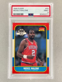 1986 Fleer Moses Malone #69 PSA 9 Set Break