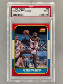 1986 Fleer Cedric Maxwell #70 PSA 9 Set Break