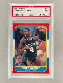 1986 Fleer Sidney Moncrief #75 PSA 9 Set Break