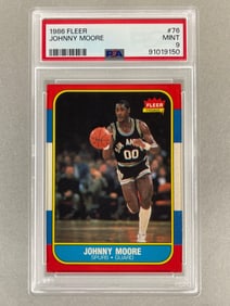 1986 Fleer Johnny Moore #76 PSA 9 Set Break