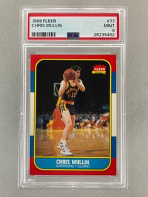 1986 Fleer Chris Mullin #77 Rookie PSA 9 Set Break