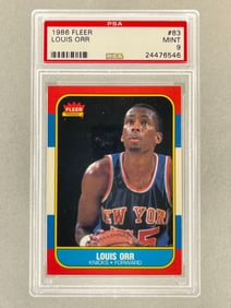 1986 Fleer Louis Orr #83 PSA 9 Set Break