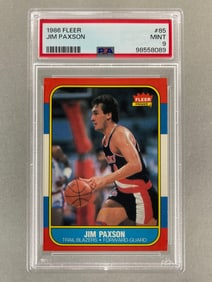 1986 Fleer Jim Paxson #85 PSA 9 Set Break