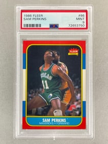 1986 Fleer Sam Perkins #86 PSA 9 Set Break