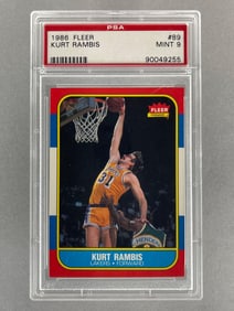 1986 Fleer Kurt Rambis #89 PSA 9 Set Break