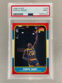 1986 Fleer Purvis Short #100 PSA 9 Set Break
