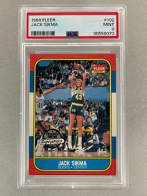 1986 Fleer Jack Sikma #102 PSA 9 Set Break