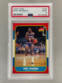 1986 Fleer Rory Sparrow #105 PSA 9 Set Break