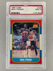 1986 Fleer Isiah Thomas #109 PSA 9 Set Break