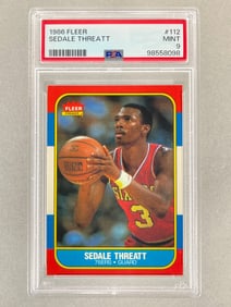 1986 Fleer Sedale Threatt #112 PSA 9 Set Break