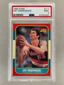1986 Fleer Kiki Vandeweghe #117 PSA 9 Set Break