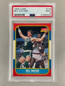 1986 Fleer Bill Walton #119 PSA 9 Set Break