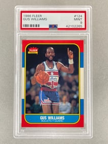 1986 Fleer Gus Williams #124 PSA 9 Set Break