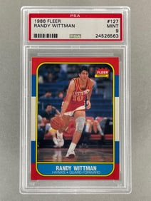 1986 Fleer Randy Wittman #127 PSA 9 Set Break