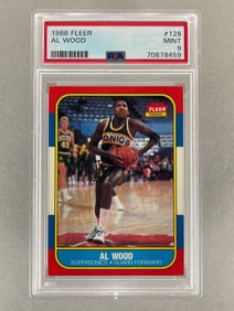 1986 Fleer Al Wood #128 PSA 9 Set Break
