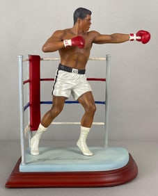 Danbury Mint Muhammad Ali Sculpture in Ring with COA and Box