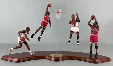 Danbury Mint Michael Jordan 4 Figure Sculpture with COA