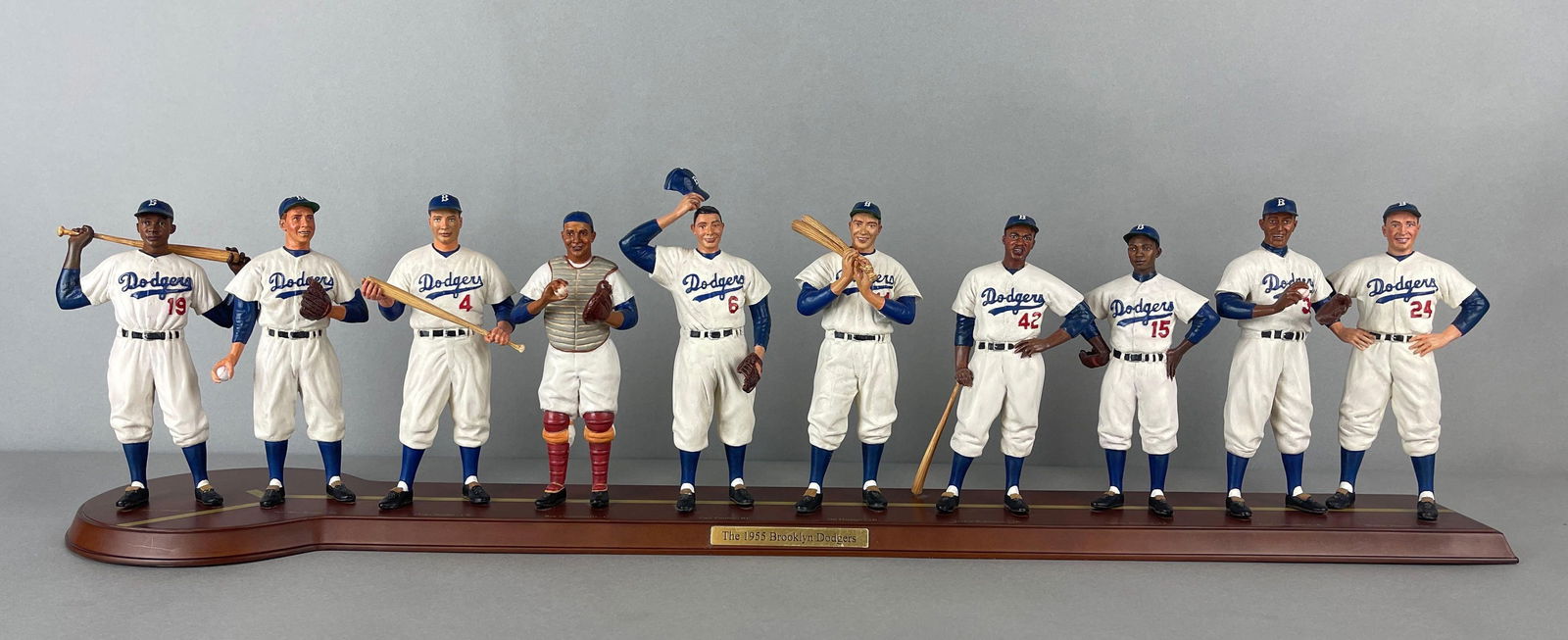 The Danbury Mint 1955 Brooklyn Dodgers Team Figure Statue Set (1 of 8)