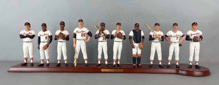 The Danbury Mint 1970 Baltimore Orioles Team Figure Statue Set