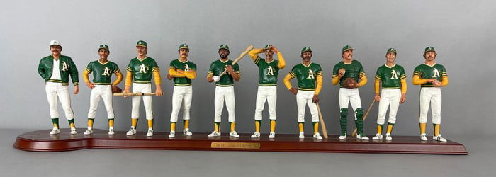 The Danbury Mint 1973 Oakland Athletics Team World Series Champions Figures Statute Sets