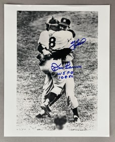 Yogi Berra and Don Larsen Signed 1956 World Series Photo