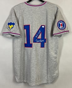 Ernie Banks Signed Chicago Cubs Jersey with Inscription and JSA COA