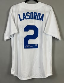 Tom Lasorda Signed Los Angeles Dodgers Jersey with PSA COA
