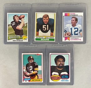 5 - 1973 - 81 Topps Football HOFs High-Grade Cards