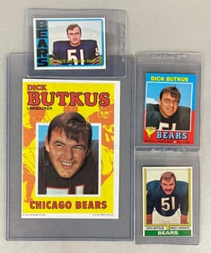 4 - 1971 - 74 Topps Dick Butkus Cards