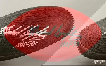 Mike Singletary Signed Official NFL The Duke with Inscription and JSA COA