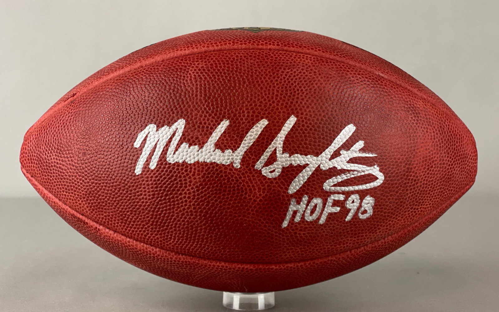 Mike Singletary Signed Official NFL The Duke with Inscription and JSA COA: Autographed Mike Singletary HOF98, with JSA COA, Case included