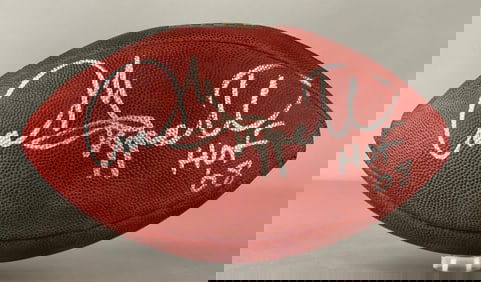 Andre Tippett Signed Official NFL The Duke Football with inscription